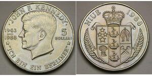 5 Dollar Niue (1974 - ) Copper/Nickel 