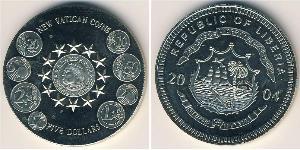 5 Dollar Liberia (1847 - ) Cuivre/Nickel 
