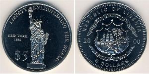 5 Dollar Liberia (1847 - ) Cuivre/Nickel 