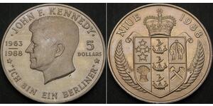 5 Dollar Niue (1974 - ) Cuivre/Nickel 
