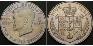 5 Dollar Niue (1974 - ) Cuivre/Nickel 