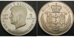5 Dollar Niue (1974 - ) Cuivre/Nickel 