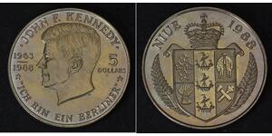 5 Dollar Niue (1974 - ) Cuivre/Nickel 