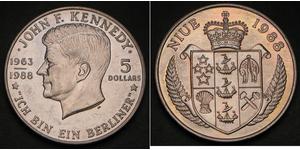 5 Dollar Niue (1974 - ) Cuivre/Nickel 