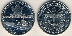 5 Dollar Îles Marshall (1979 - ) Cuivre/Nickel 