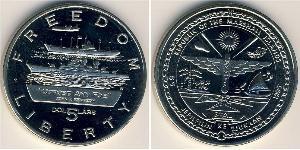5 Dollar Îles Marshall (1979 - ) Cuivre/Nickel 