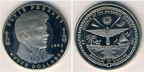 5 Dollar Îles Marshall (1979 - ) Cuivre/Nickel 