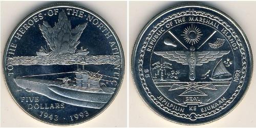 5 Dollar Îles Marshall (1979 - ) Cuivre/Nickel 