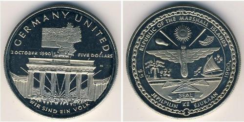 5 Dollar Îles Marshall (1979 - ) Cuivre/Nickel 