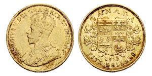 5 Dollar Canada Gold George V of the United Kingdom (1865-1936)