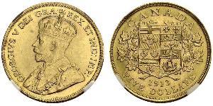 5 Dollar Canada Gold George V of the United Kingdom (1865-1936)