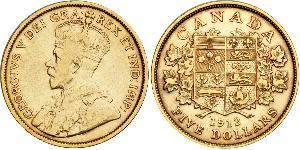 5 Dollar Canada Gold George V of the United Kingdom (1865-1936)