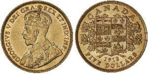 5 Dollar Kanada Gold George V (1865-1936)