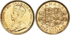 5 Dollar Kanada Gold George V (1865-1936)