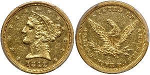 5 Dollar USA (1776 - ) Gold 