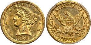5 Dollar USA (1776 - ) Gold 