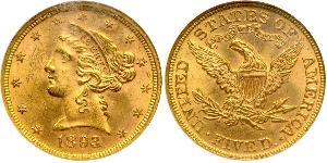 5 Dollar USA (1776 - ) Gold 