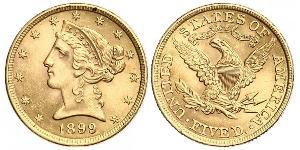 5 Dollar USA (1776 - ) Gold 