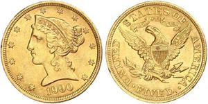 5 Dollar USA (1776 - ) Gold 