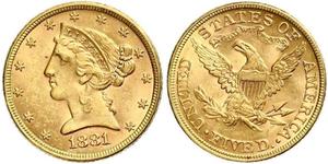 5 Dollar USA (1776 - ) Gold 