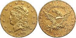5 Dollar Vereinigten Staaten von Amerika (1776 - ) Gold 