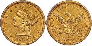 5 Dollar Vereinigten Staaten von Amerika (1776 - ) Gold 