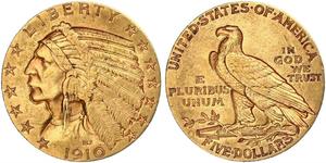 5 Dollar Vereinigten Staaten von Amerika (1776 - ) Gold 