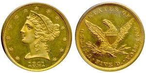 5 Dollar Vereinigten Staaten von Amerika (1776 - ) Gold 