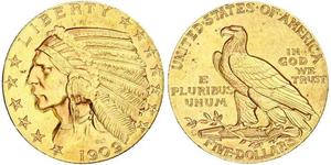 5 Dollar Vereinigten Staaten von Amerika (1776 - ) Gold 