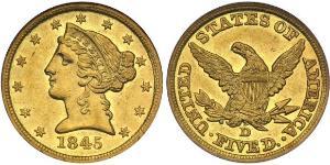 5 Dollar Vereinigten Staaten von Amerika (1776 - ) Gold 