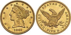 5 Dollar Vereinigten Staaten von Amerika (1776 - ) Gold 
