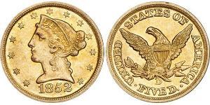 5 Dollar Vereinigten Staaten von Amerika (1776 - ) Gold 