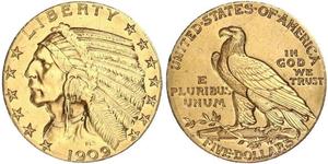 5 Dollar Vereinigten Staaten von Amerika (1776 - ) Gold 