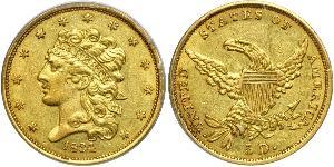 5 Dollar Vereinigten Staaten von Amerika (1776 - ) Gold 