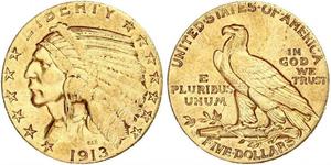 5 Dollar Vereinigten Staaten von Amerika (1776 - ) Gold 