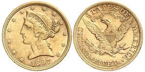 5 Dollar Vereinigten Staaten von Amerika (1776 - ) Gold 