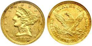 5 Dollar Vereinigten Staaten von Amerika (1776 - ) Gold 