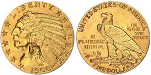 5 Dollar Vereinigten Staaten von Amerika (1776 - ) Gold 