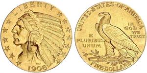 5 Dollar Vereinigten Staaten von Amerika (1776 - ) Gold 