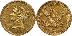 5 Dollar Vereinigten Staaten von Amerika (1776 - ) Gold 