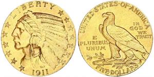 5 Dollar Vereinigten Staaten von Amerika (1776 - ) Gold 
