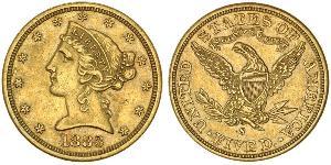 5 Dollar Vereinigten Staaten von Amerika (1776 - ) Gold 