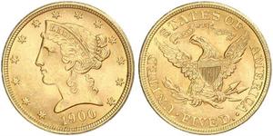5 Dollar Vereinigten Staaten von Amerika (1776 - ) Gold 