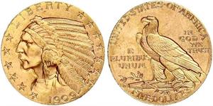 5 Dollar Vereinigten Staaten von Amerika (1776 - ) Gold 