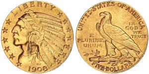 5 Dollar Vereinigten Staaten von Amerika (1776 - ) Gold 
