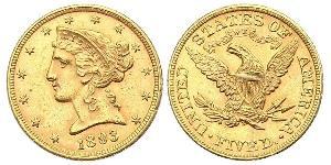 5 Dollar Vereinigten Staaten von Amerika (1776 - ) Gold 