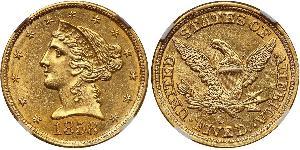 5 Dollar Vereinigten Staaten von Amerika (1776 - ) Gold 