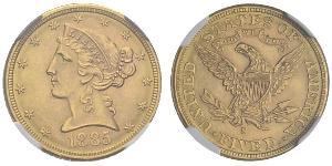 5 Dollar Vereinigten Staaten von Amerika (1776 - ) Gold 