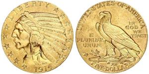 5 Dollar Vereinigten Staaten von Amerika (1776 - ) Gold 