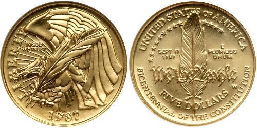 5 Dollar Vereinigten Staaten von Amerika (1776 - ) Gold 